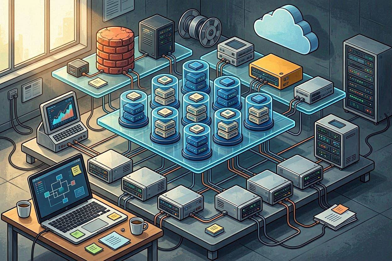 Scalable Backend Console displaying current active workers and concurrent request peaks